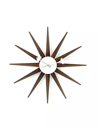 VITRA | Horloge murale Sunburst Clock Noyer/Chocolat 47cm | 
